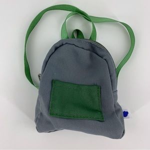 2/$20 Build-a-Bear Grey and Forest Green Backpack